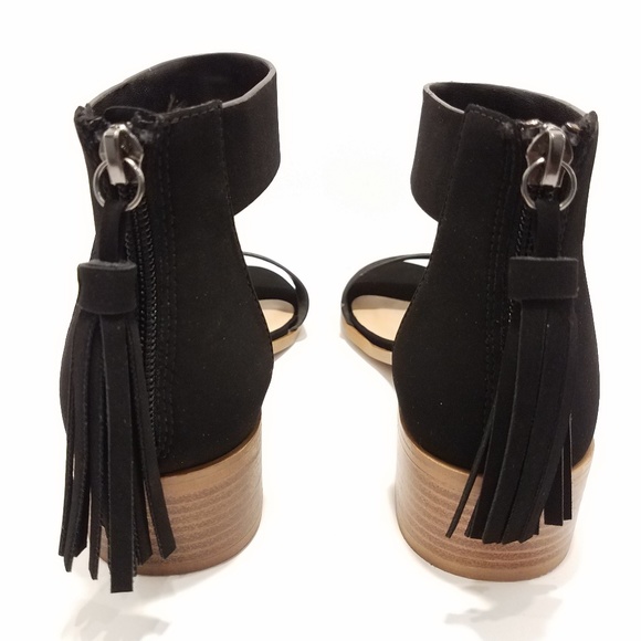 NEW Black Faux Suede Sandal - Picture 6 of 7